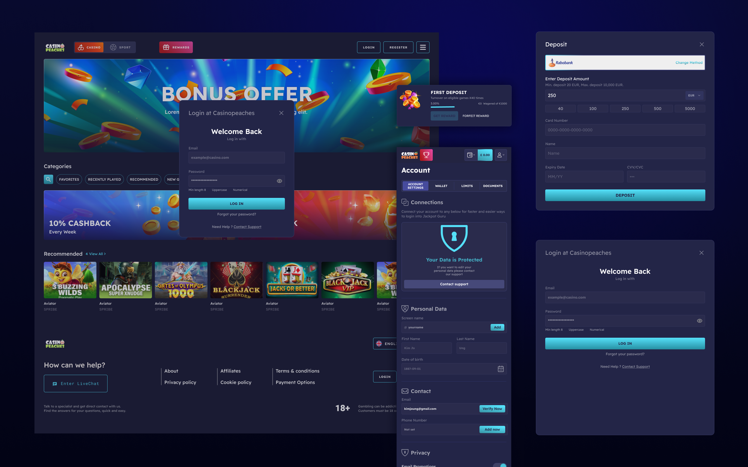 Casino Peaches — platform detail