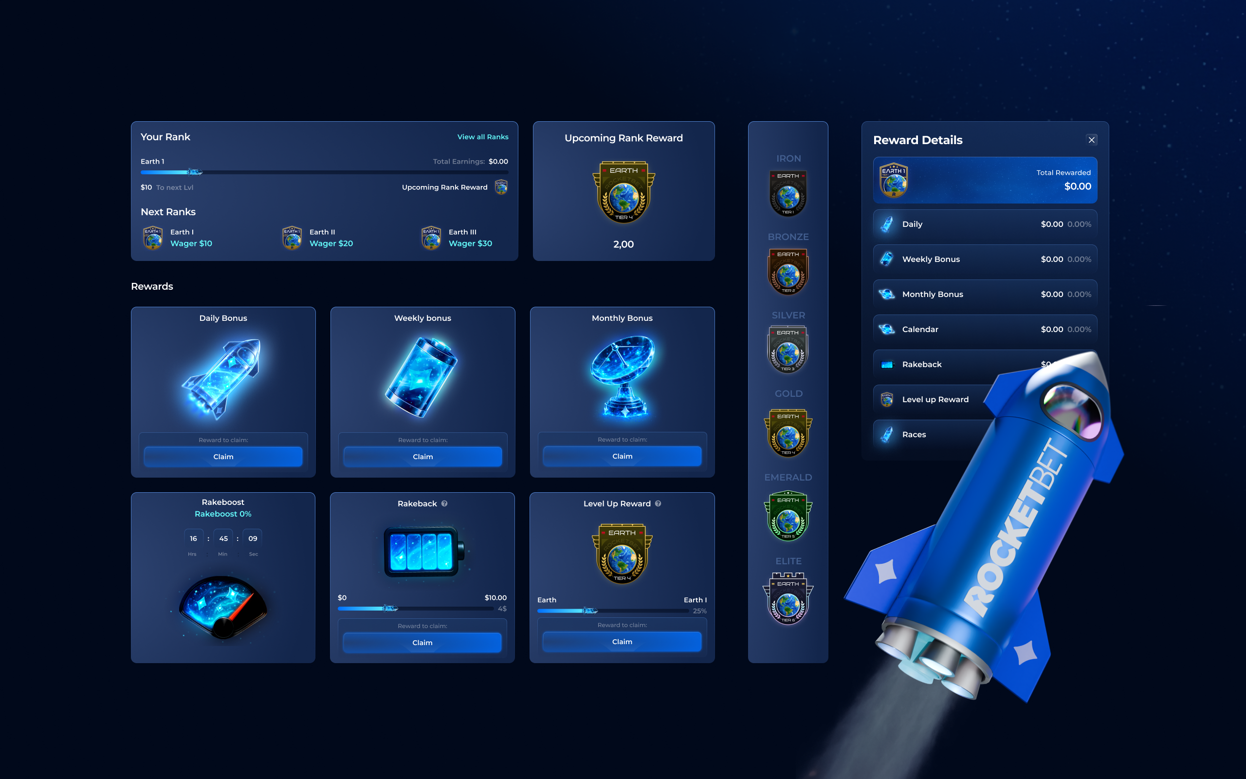 RocketBet — rewards system