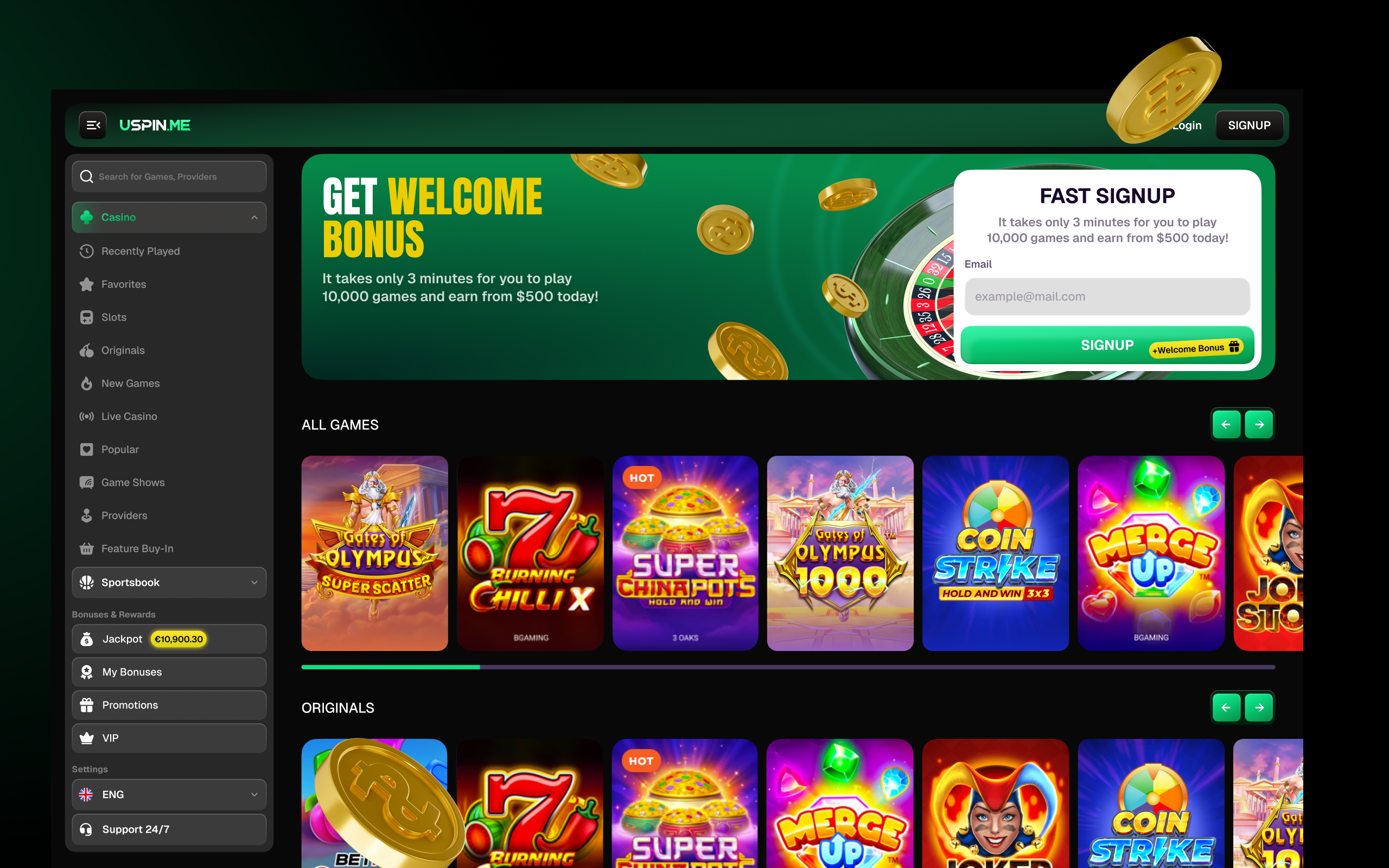 Uspin.Me — hero image